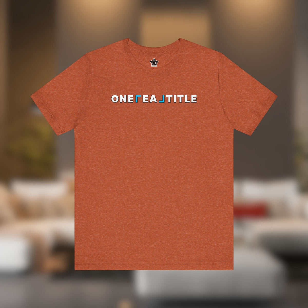ONE REAL Title – Bold Text Logo Contrast Tee - T-Shirt | ShirtyAgents