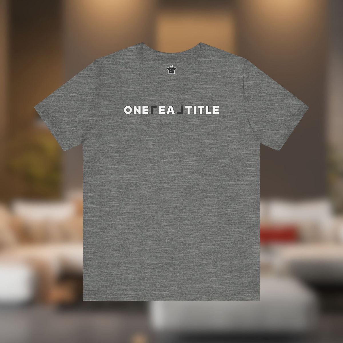 ONE REAL Title – Bold Text Logo Contrast Tee - T-Shirt | ShirtyAgents