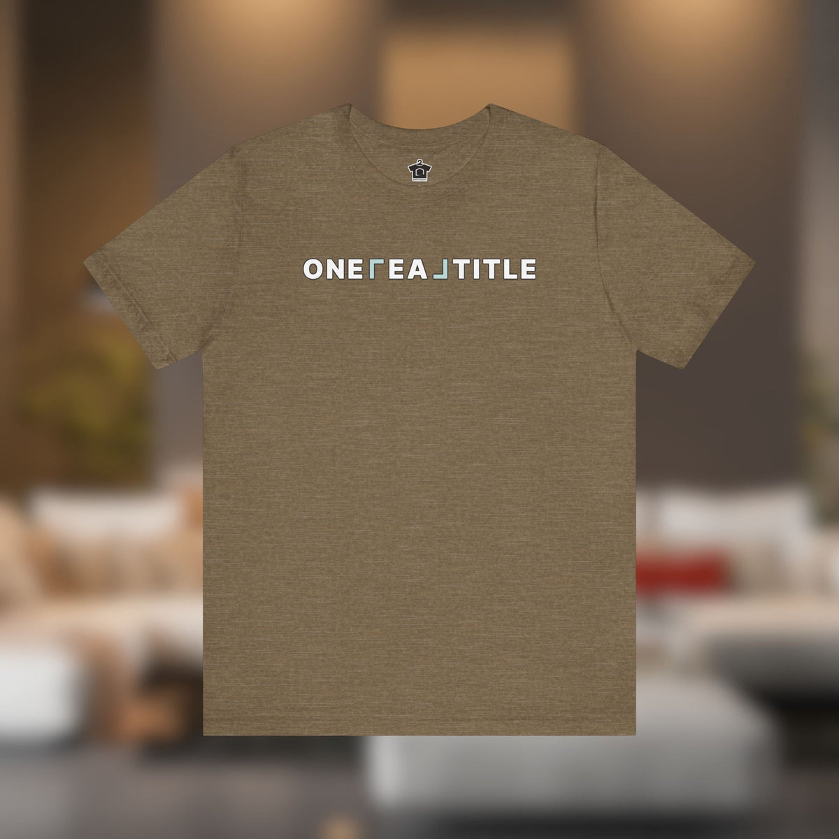 ONE REAL Title – Bold Text Logo Contrast Tee - T-Shirt | ShirtyAgents