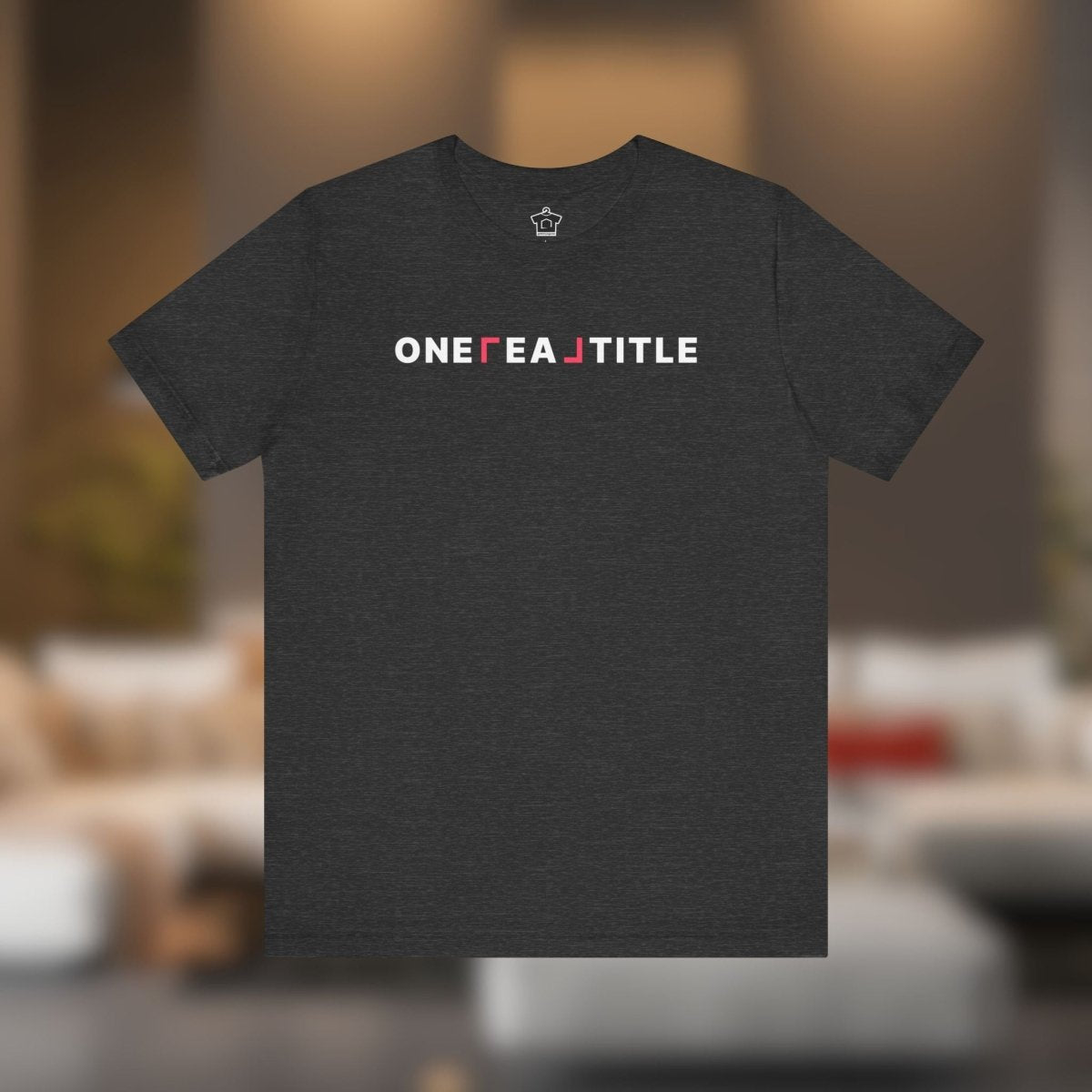ONE REAL Title – Bold Text Logo Contrast Tee - T-Shirt | ShirtyAgents