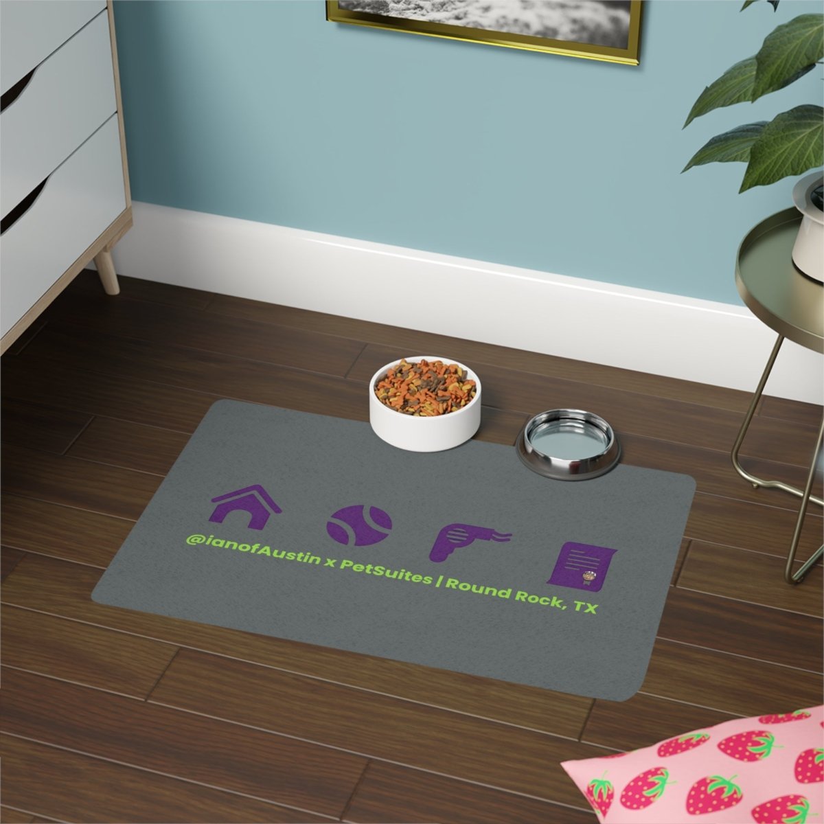 Our Services Pet Food Mat | @ianofAustin x PetSuites Round Rock - Pets | ShirtyAgents