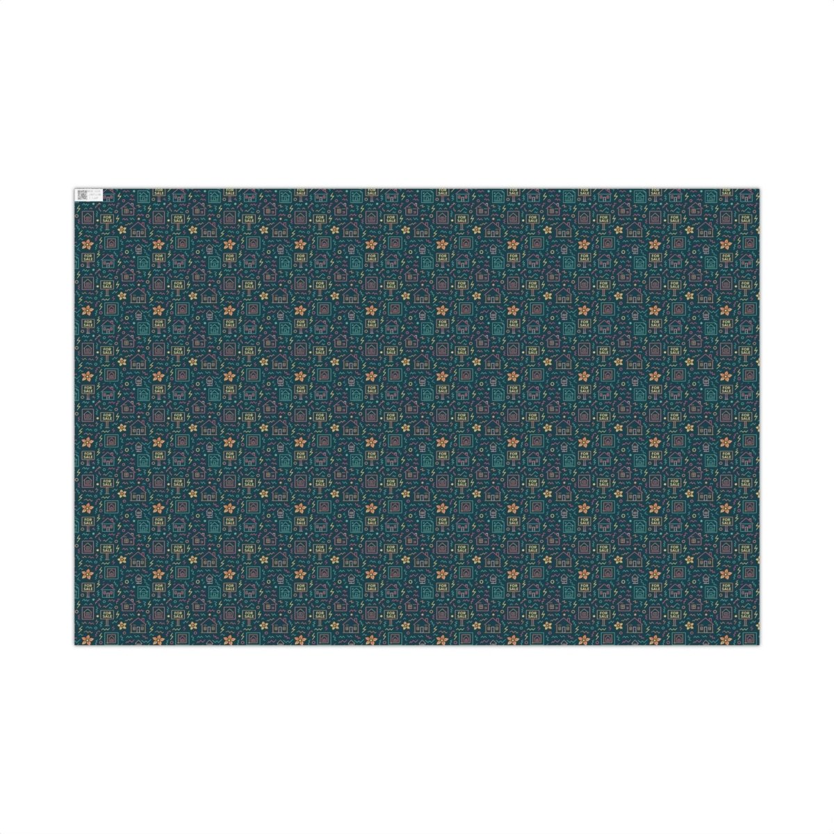 Pastel Open House Retro Pattern Holiday Gift Wrap - Home Decor | ShirtyAgents