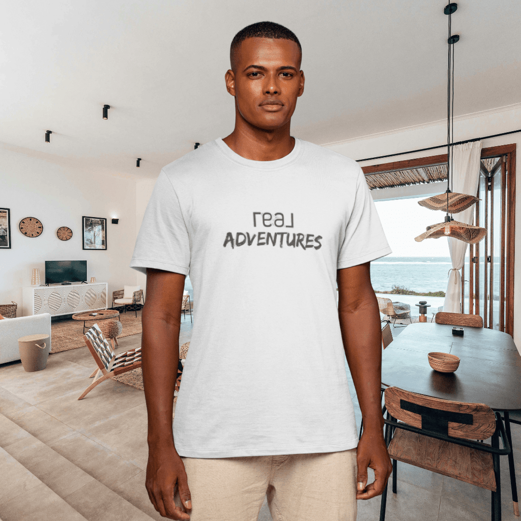 REAL Adventures – Grey Tee - T-Shirt | ShirtyAgents
