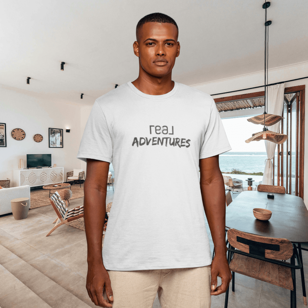 REAL Adventures – Grey Tee - T-Shirt | ShirtyAgents