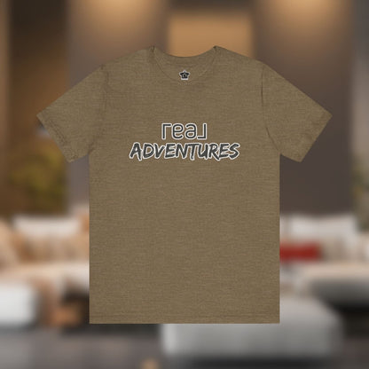 REAL Adventures – Grey Tee - T-Shirt | ShirtyAgents