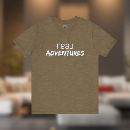 REAL Adventures White Tee - T-Shirt | ShirtyAgents
