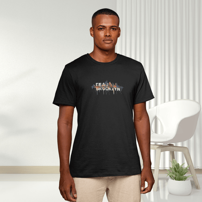 REAL Brooklyn Skyline Vector Drip Tee - T-Shirt | ShirtyAgents