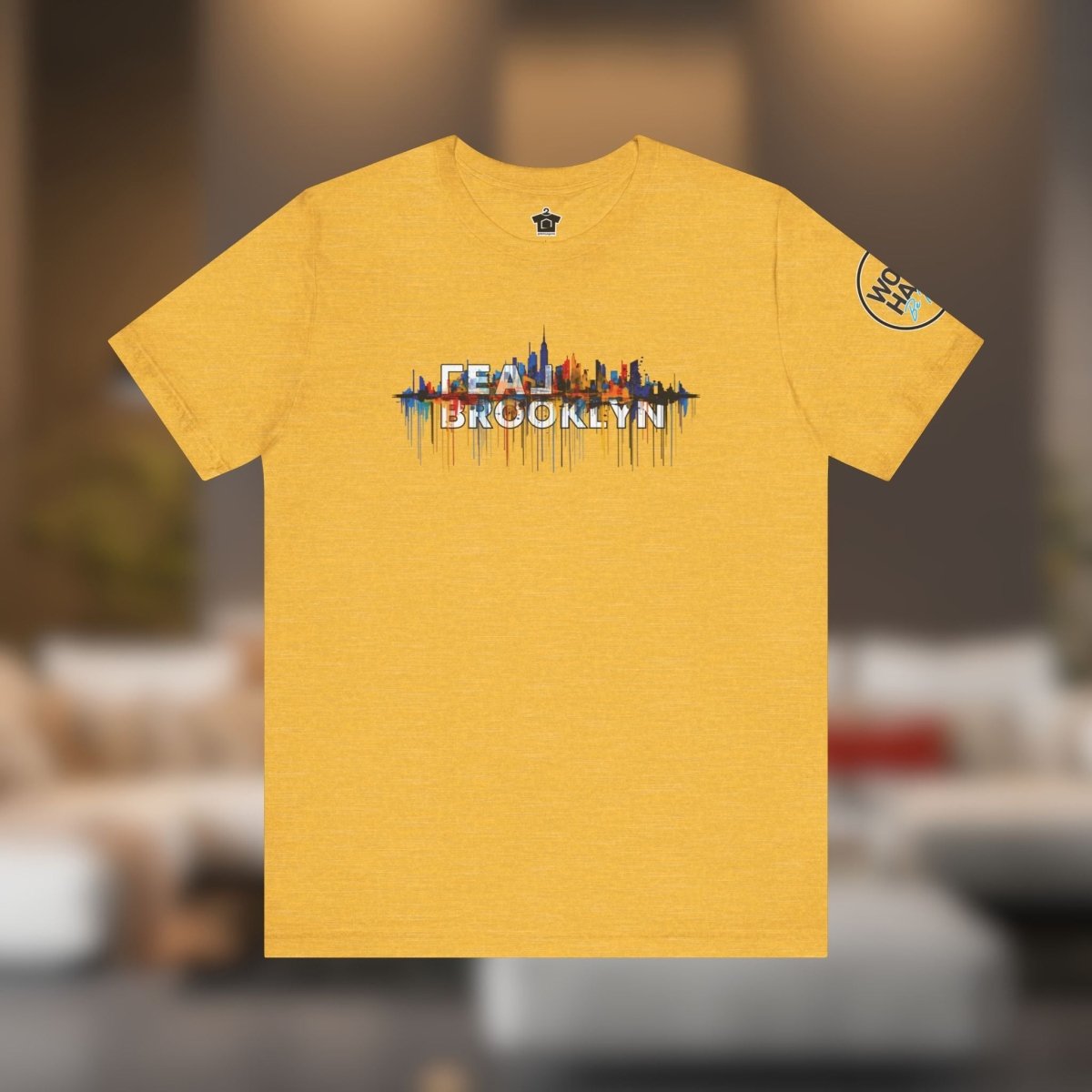 REAL Brooklyn Skyline Vector Drip Tee - T-Shirt | ShirtyAgents