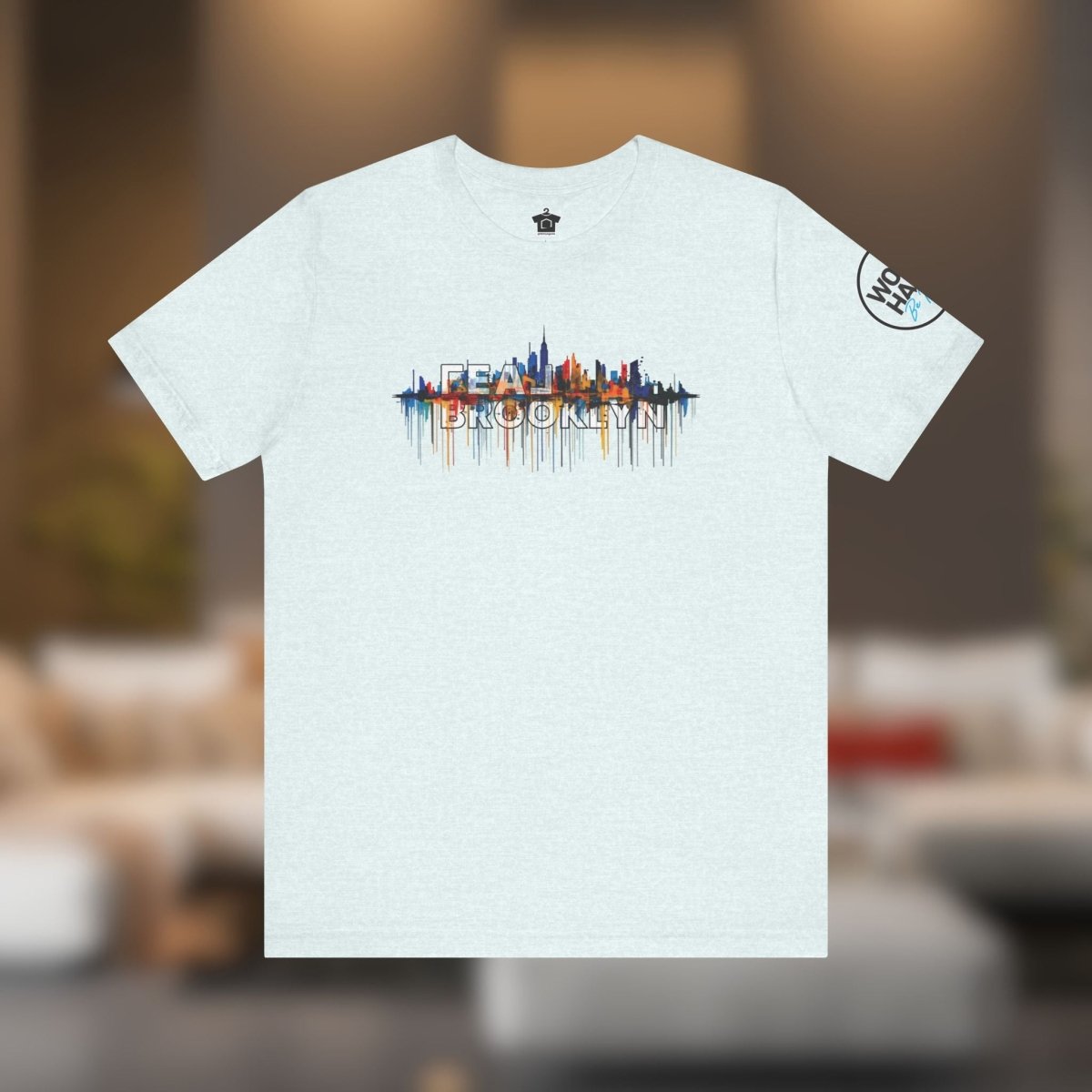REAL Brooklyn Skyline Vector Drip Tee - T-Shirt | ShirtyAgents