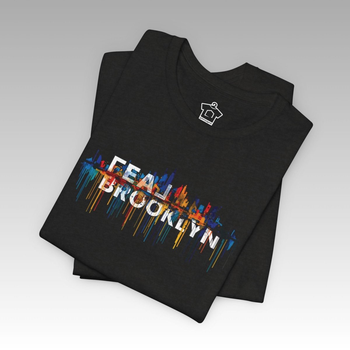 REAL Brooklyn Skyline Vector Drip Tee - T-Shirt | ShirtyAgents