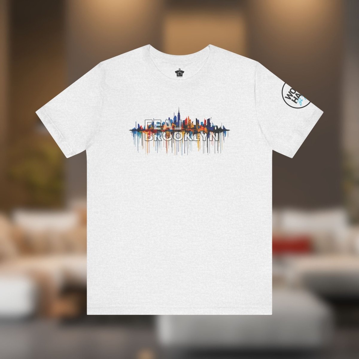 REAL Brooklyn Skyline Vector Drip Tee - T-Shirt | ShirtyAgents