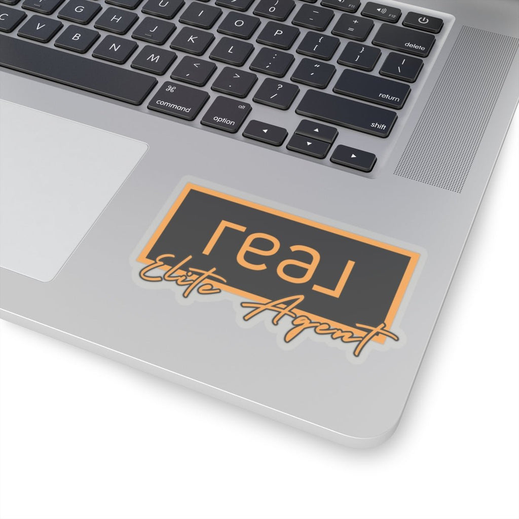 REAL Elite Agent Modern Logo Sticker (Saffron) - Paper products | ShirtyAgents