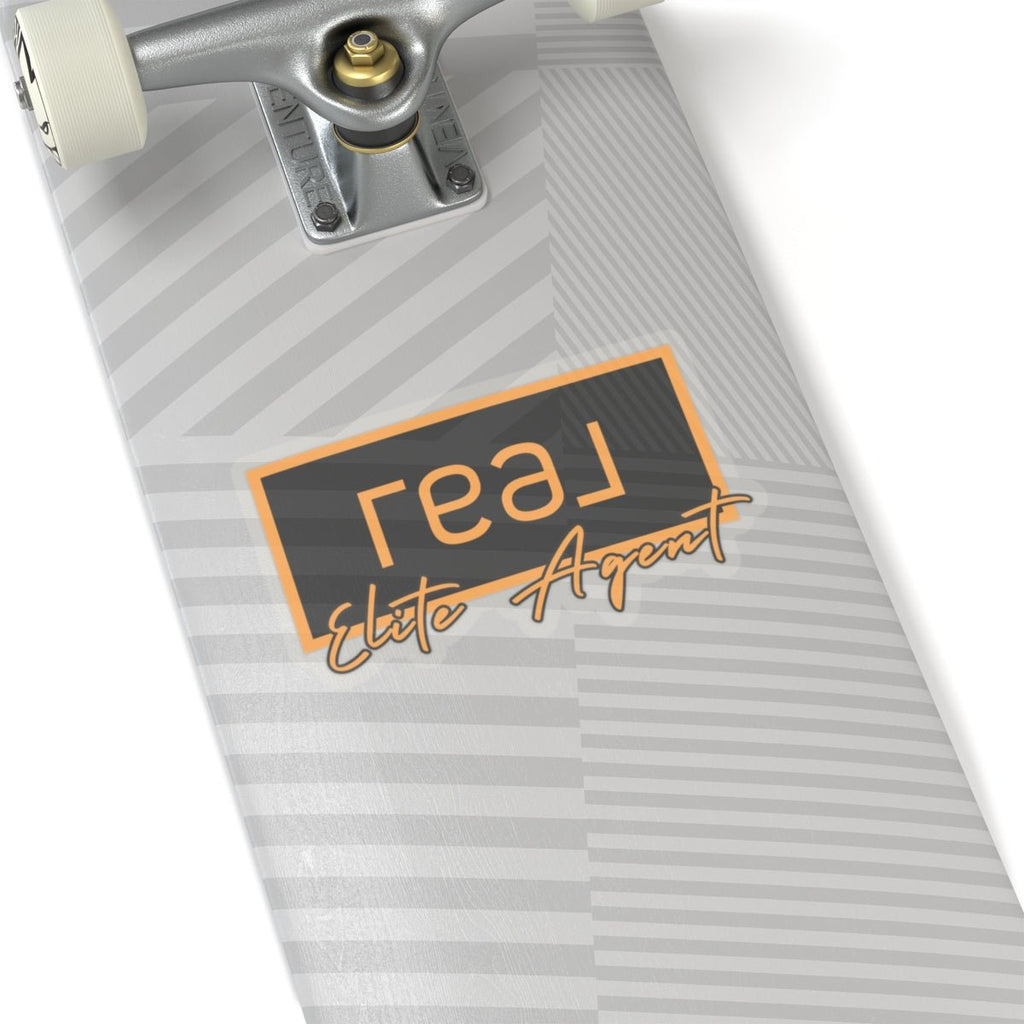 REAL Elite Agent Modern Logo Sticker (Saffron) - Paper products | ShirtyAgents