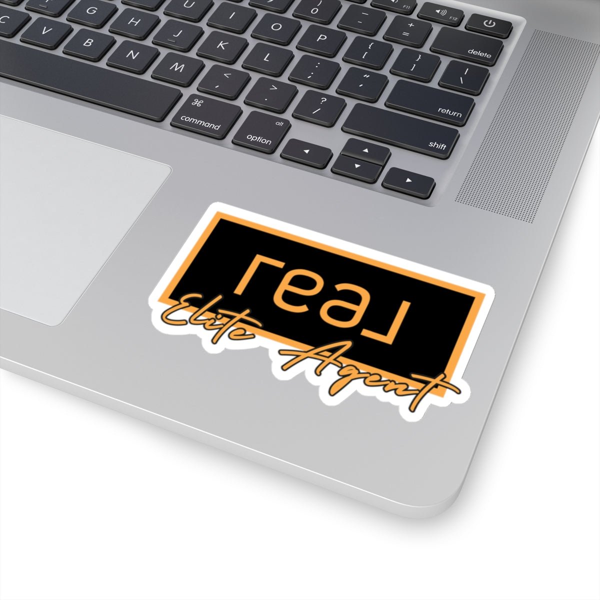 REAL Elite Agent Modern Logo Sticker (Saffron) - Paper products | ShirtyAgents
