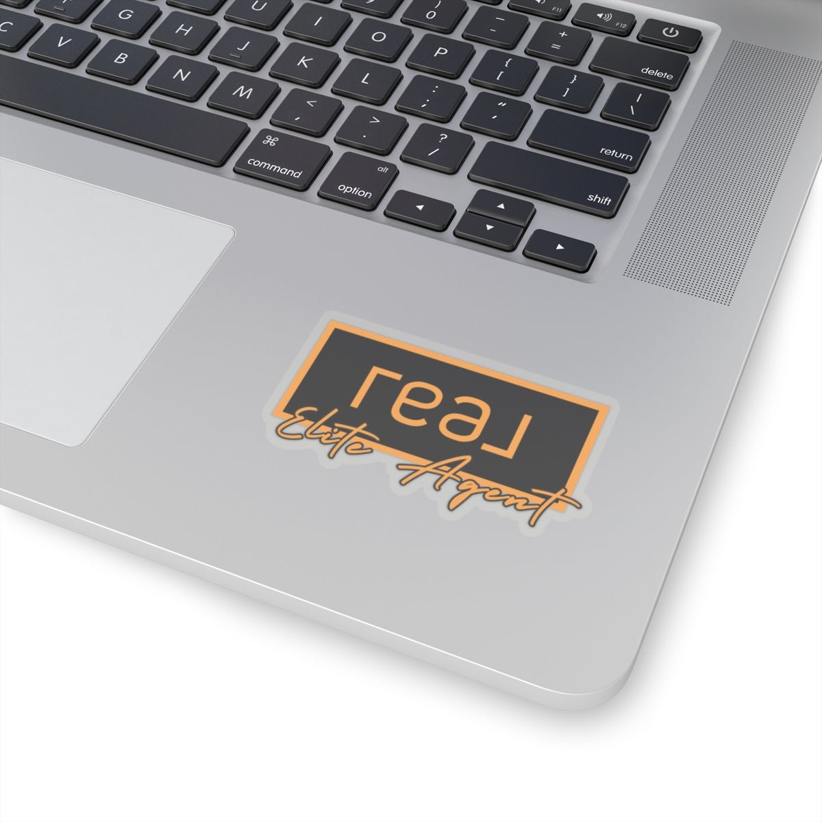 REAL Elite Agent Modern Logo Sticker (Saffron) - Paper products | ShirtyAgents
