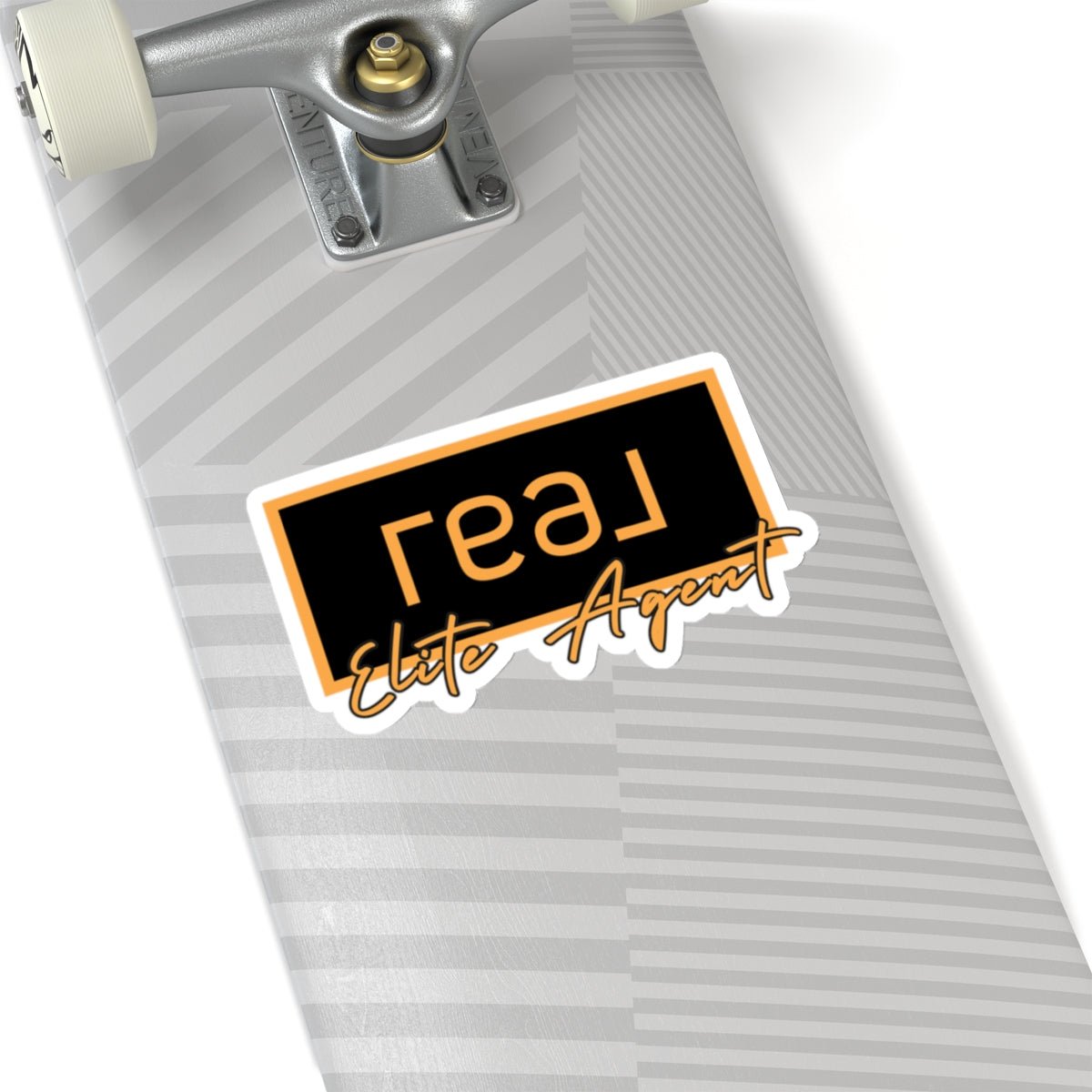 REAL Elite Agent Modern Logo Sticker (Saffron) - Paper products | ShirtyAgents