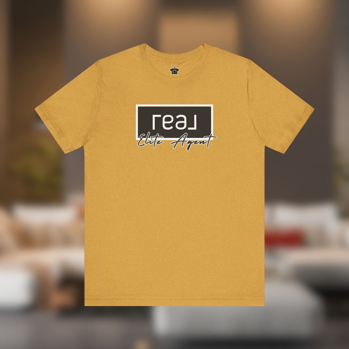 REAL Elite Agent Modern Logo Tshirt (Saffron) - T-Shirt | ShirtyAgents