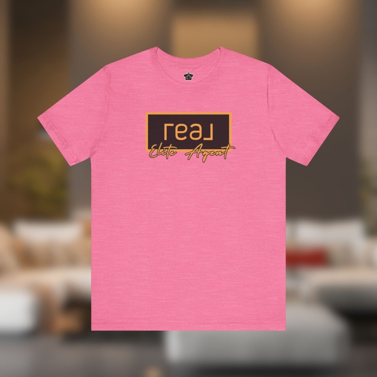REAL Elite Agent Modern Logo Tshirt (Saffron) - T-Shirt | ShirtyAgents