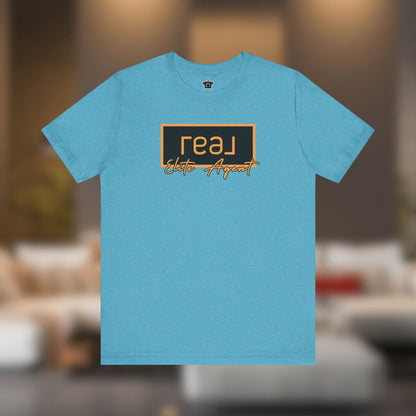 REAL Elite Agent Modern Logo Tshirt (Saffron) - T-Shirt | ShirtyAgents