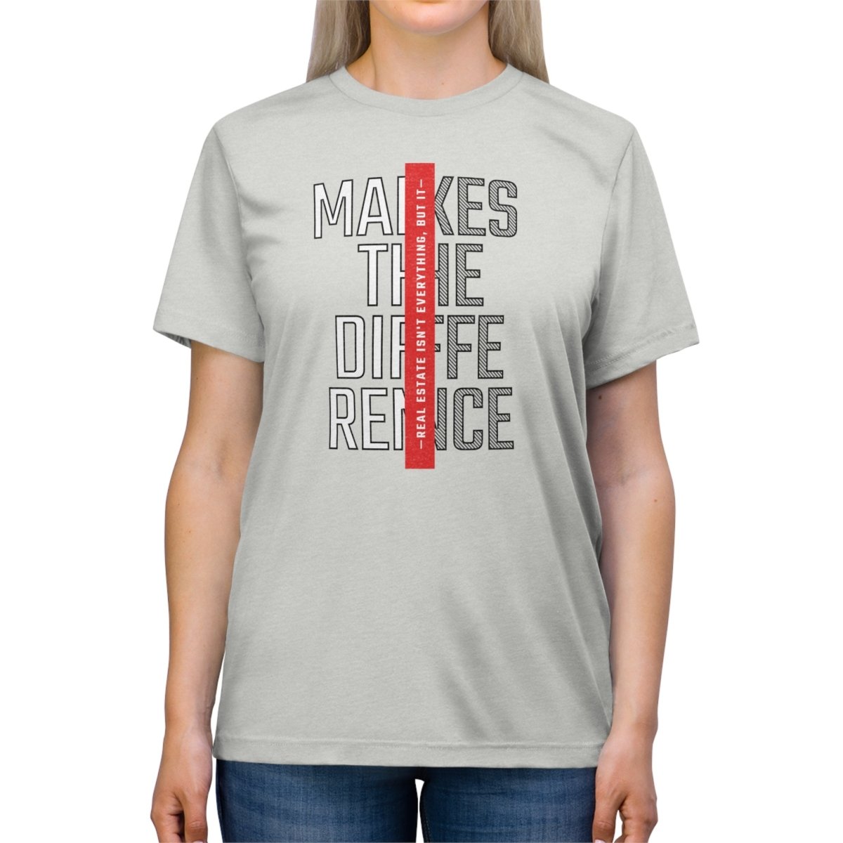 Real Estate Makes The Difference Athletic - T-Shirt | ShirtyAgents