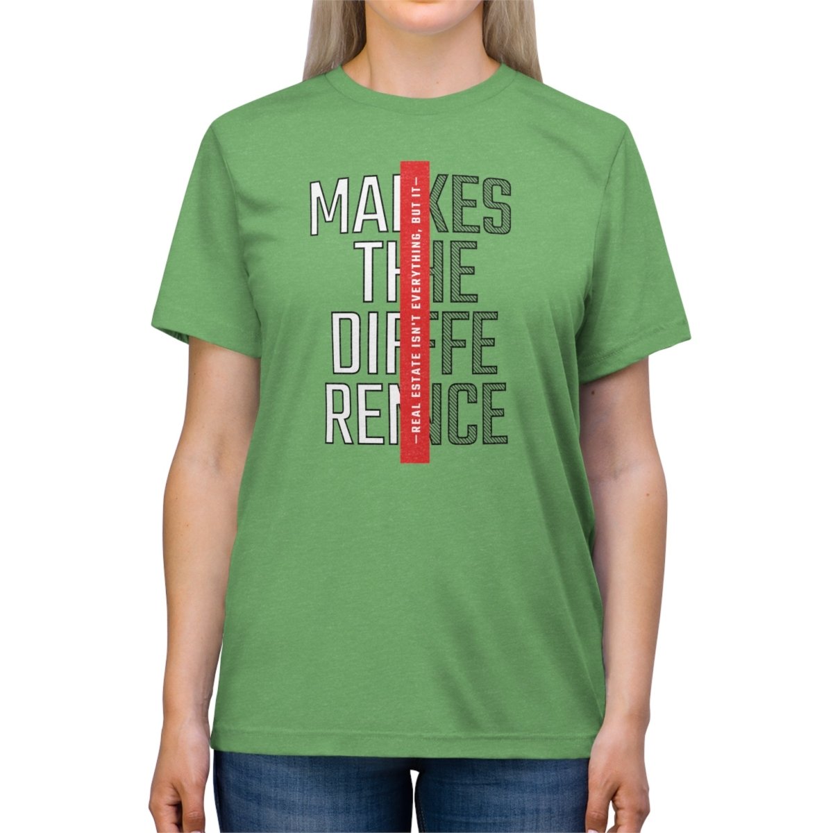 Real Estate Makes The Difference Athletic - T-Shirt | ShirtyAgents