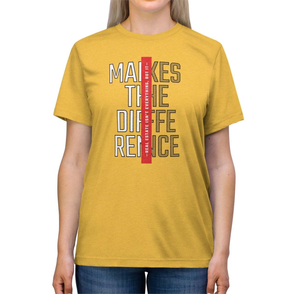 Real Estate Makes The Difference Athletic - T-Shirt | ShirtyAgents