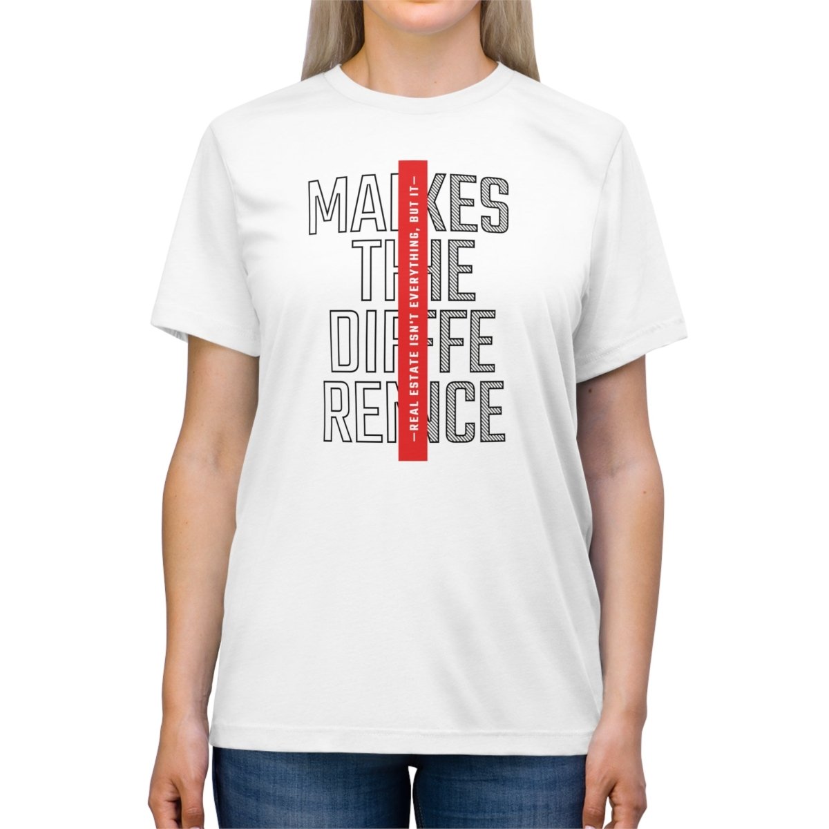 Real Estate Makes The Difference Athletic - T-Shirt | ShirtyAgents