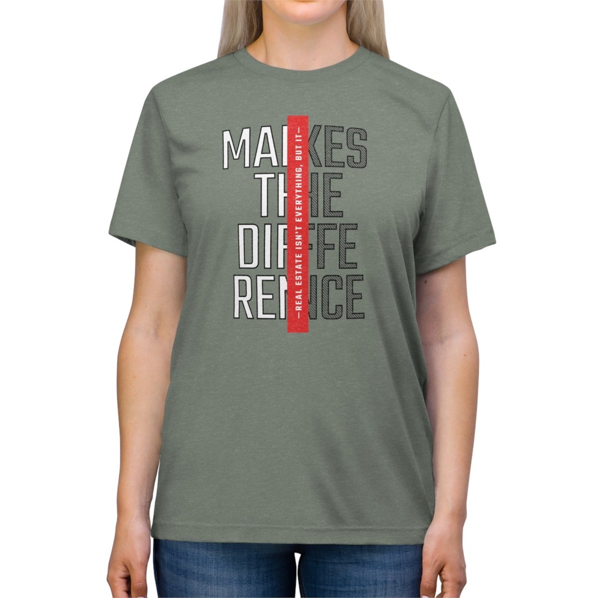 Real Estate Makes The Difference Athletic - T-Shirt | ShirtyAgents