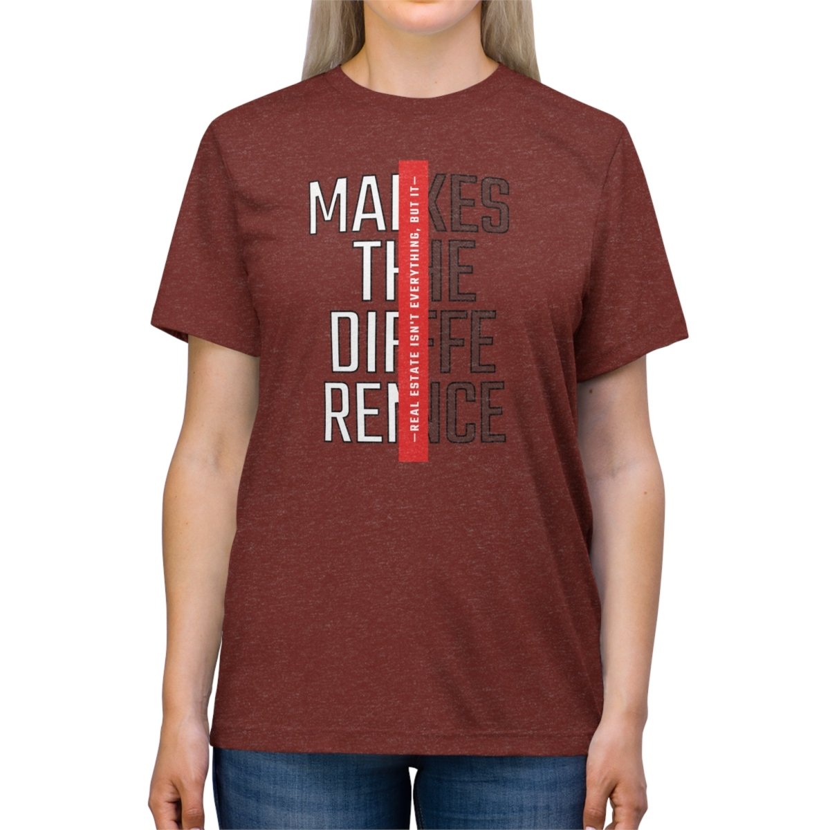 Real Estate Makes The Difference Athletic - T-Shirt | ShirtyAgents