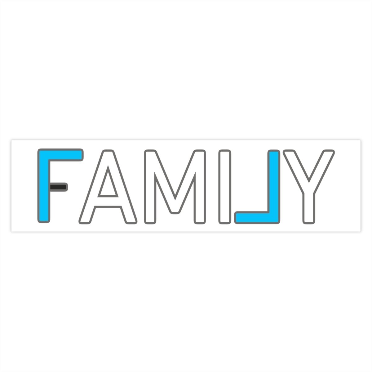 REAL Family Bumper Sticker (Legacy Blue) - Paper products | ShirtyAgents