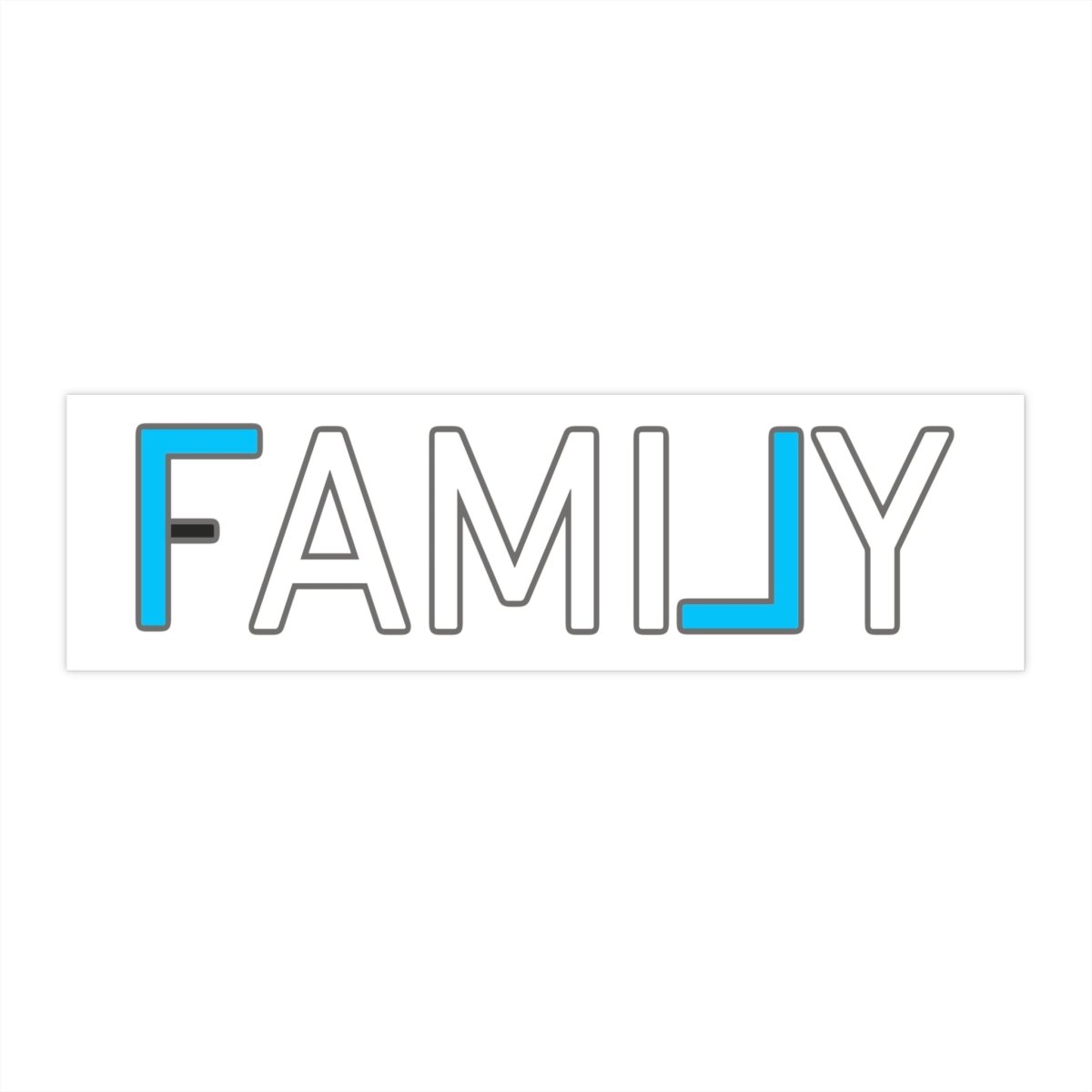 REAL Family Bumper Sticker (Legacy Blue) - Paper products | ShirtyAgents