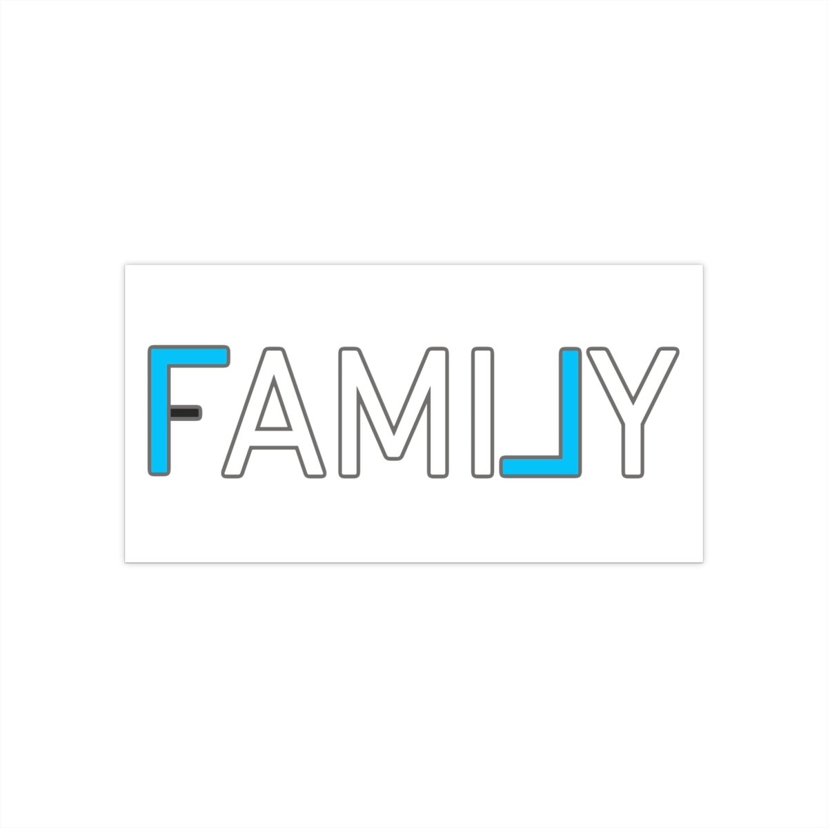 REAL Family Bumper Sticker (Legacy Blue) - Paper products | ShirtyAgents