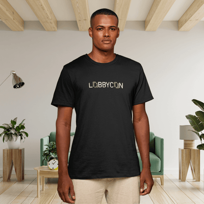 REAL LobbyCon – Black Logo Tee - T-Shirt | ShirtyAgents