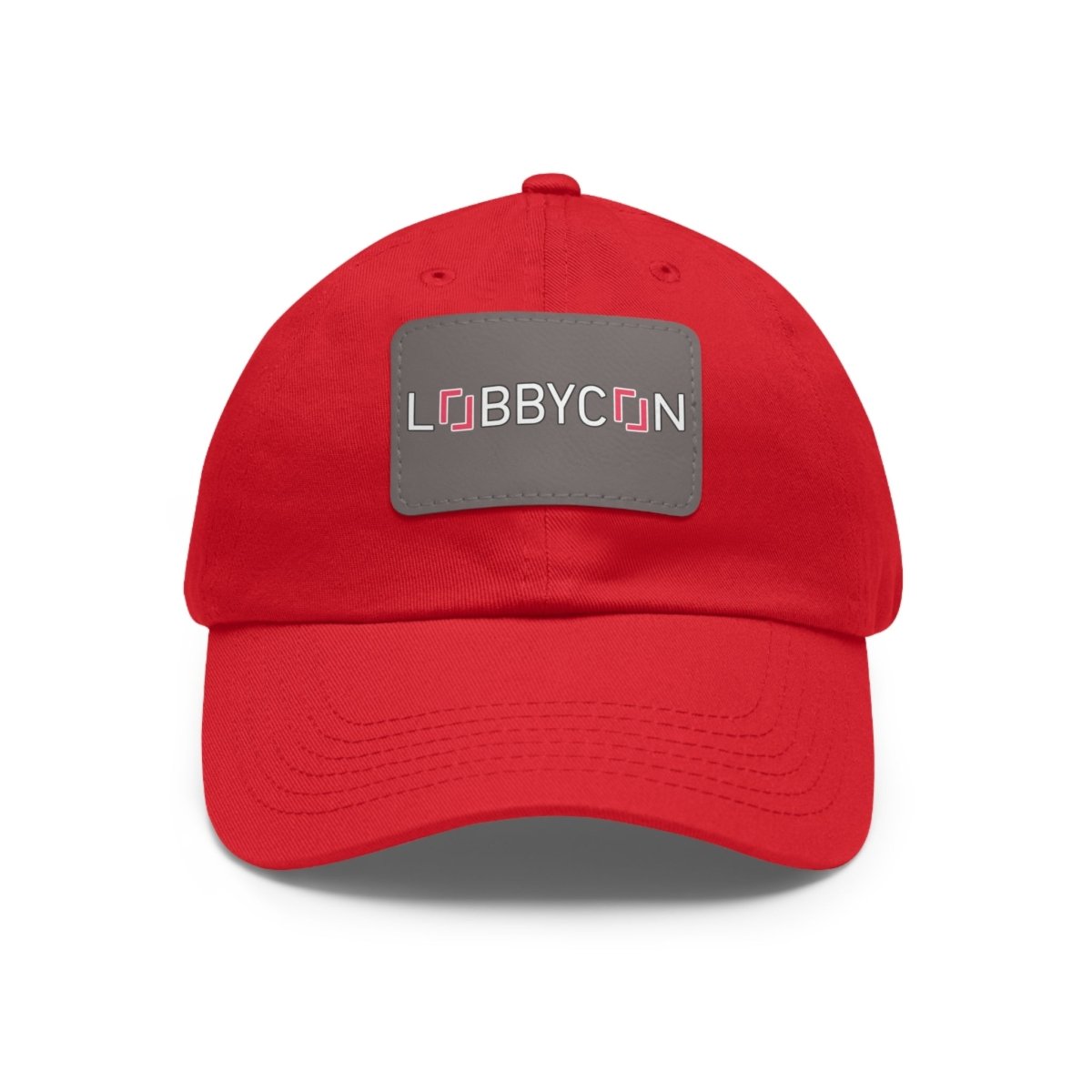 REAL LobbyCon Pink Logo Hat with Leather Patch - Hats | ShirtyAgents