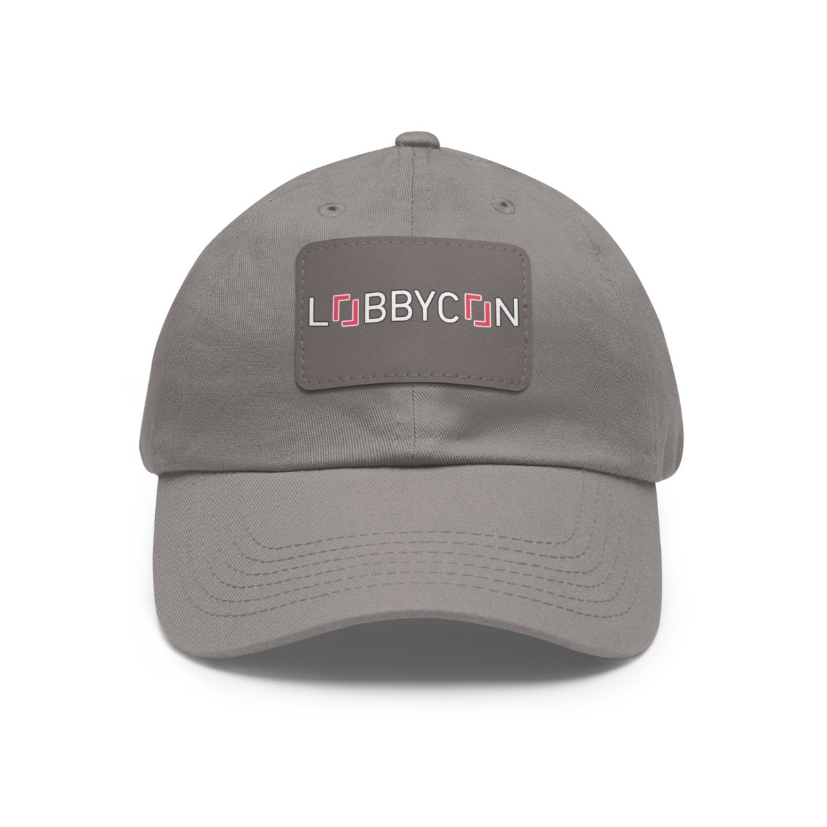 REAL LobbyCon Pink Logo Hat with Leather Patch - Hats | ShirtyAgents