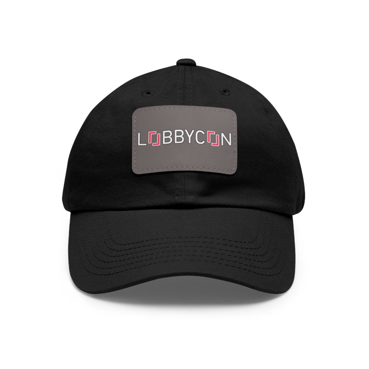 REAL LobbyCon Pink Logo Hat with Leather Patch - Hats | ShirtyAgents