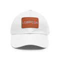 REAL LobbyCon Pink Logo Hat with Leather Patch - Hats | ShirtyAgents
