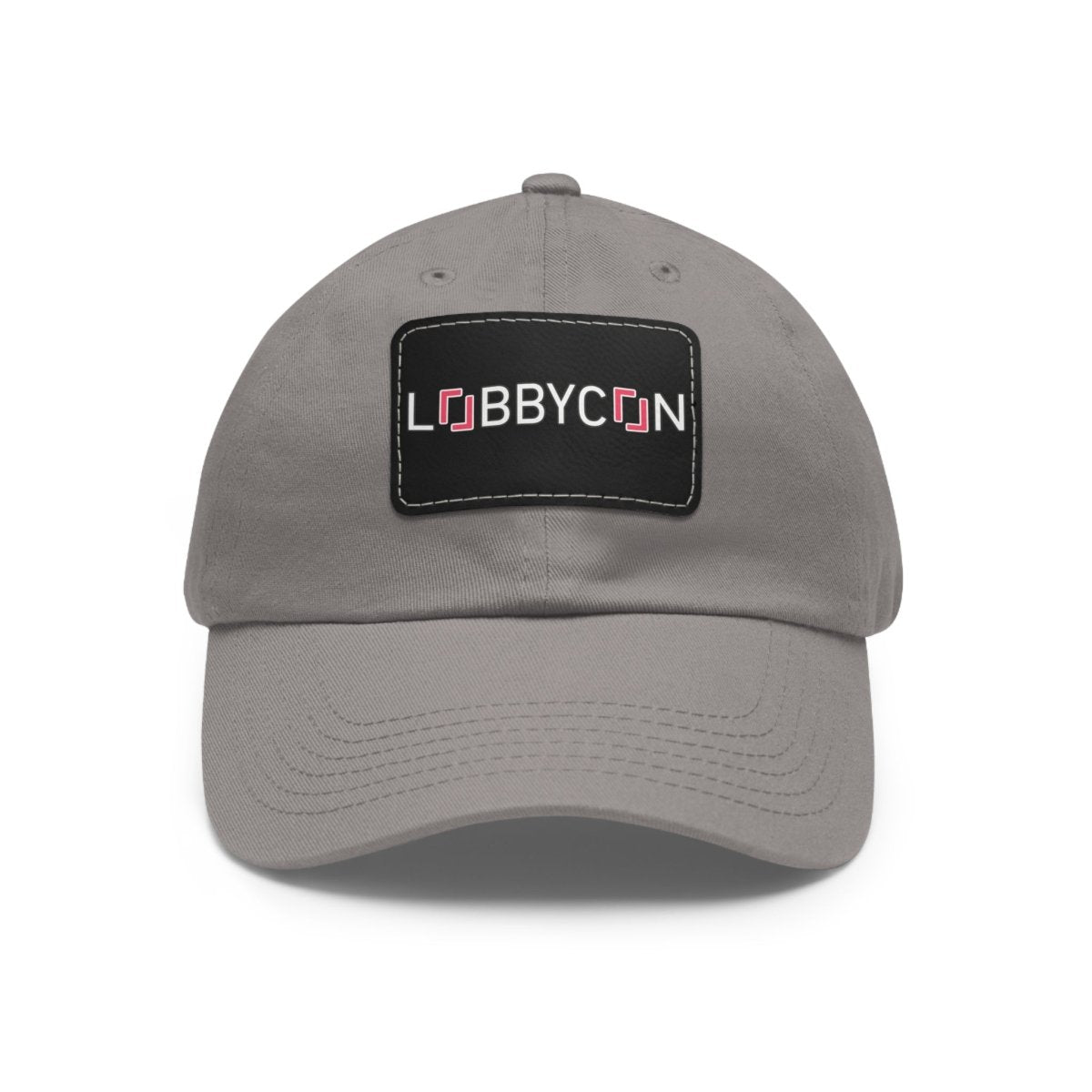 REAL LobbyCon Pink Logo Hat with Leather Patch - Hats | ShirtyAgents