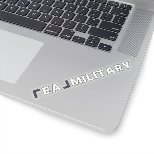REAL Military Contrast Logo Sticker (Cobalt) - Paper products | ShirtyAgents