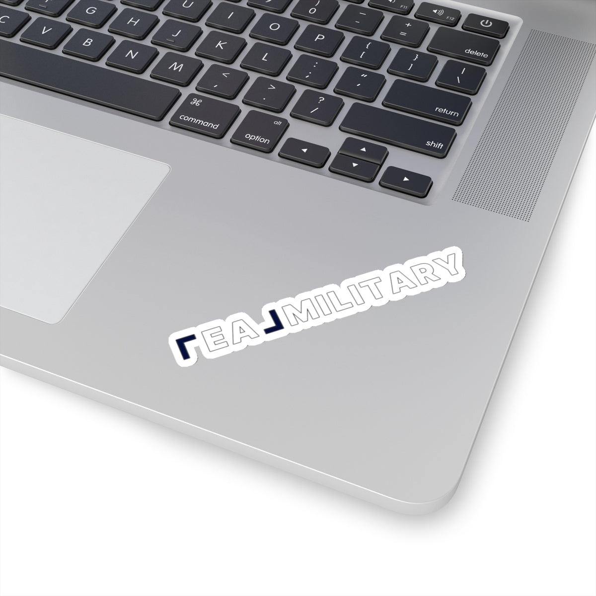 REAL Military Contrast Logo Sticker (Cobalt) - Paper products | ShirtyAgents