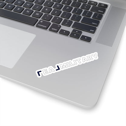 REAL Military Contrast Logo Sticker (Cobalt) - Paper products | ShirtyAgents