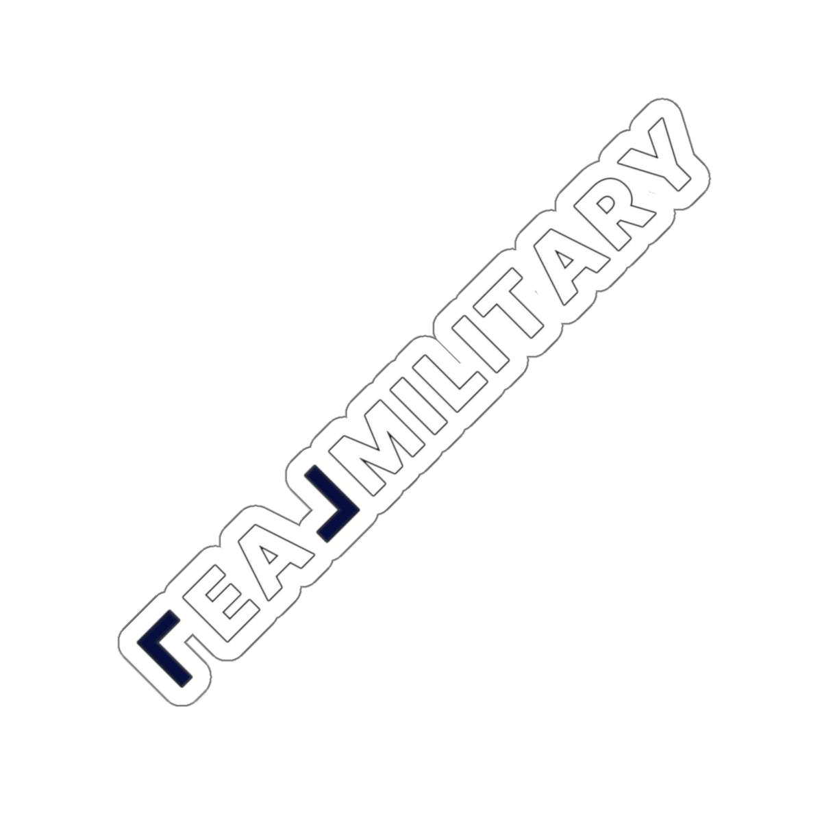 REAL Military Contrast Logo Sticker (Cobalt) - Paper products | ShirtyAgents