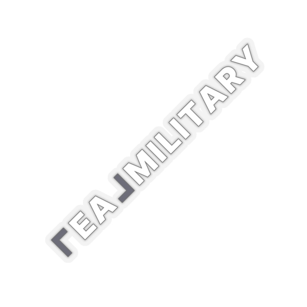 REAL Military Contrast Logo Sticker (Cobalt) - Paper products | ShirtyAgents