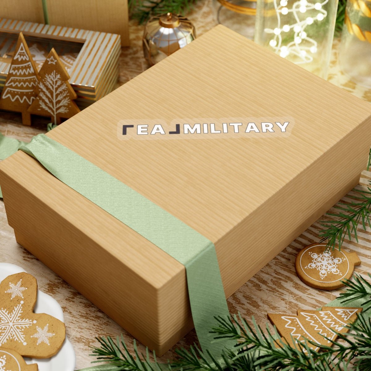 REAL Military Contrast Logo Sticker (Cobalt) - Paper products | ShirtyAgents