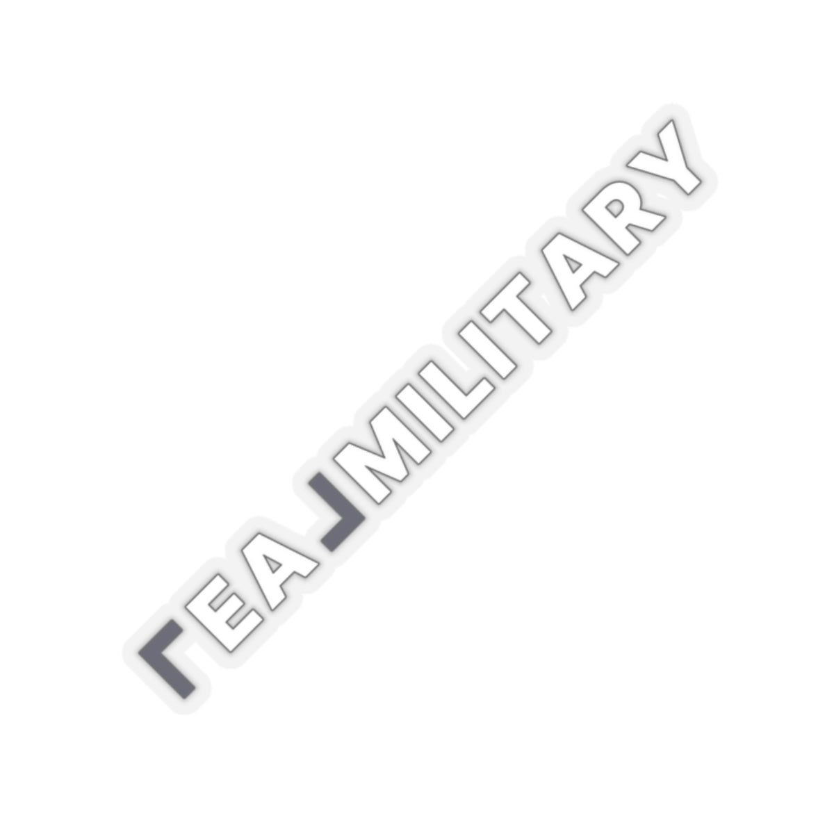 REAL Military Contrast Logo Sticker (Cobalt) - Paper products | ShirtyAgents