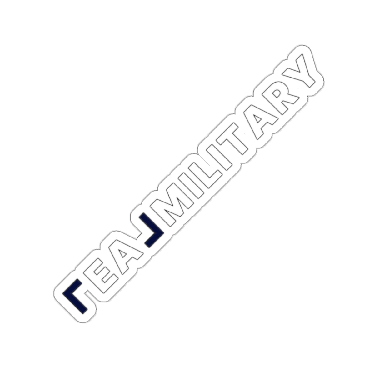 REAL Military Contrast Logo Sticker (Cobalt) - Paper products | ShirtyAgents