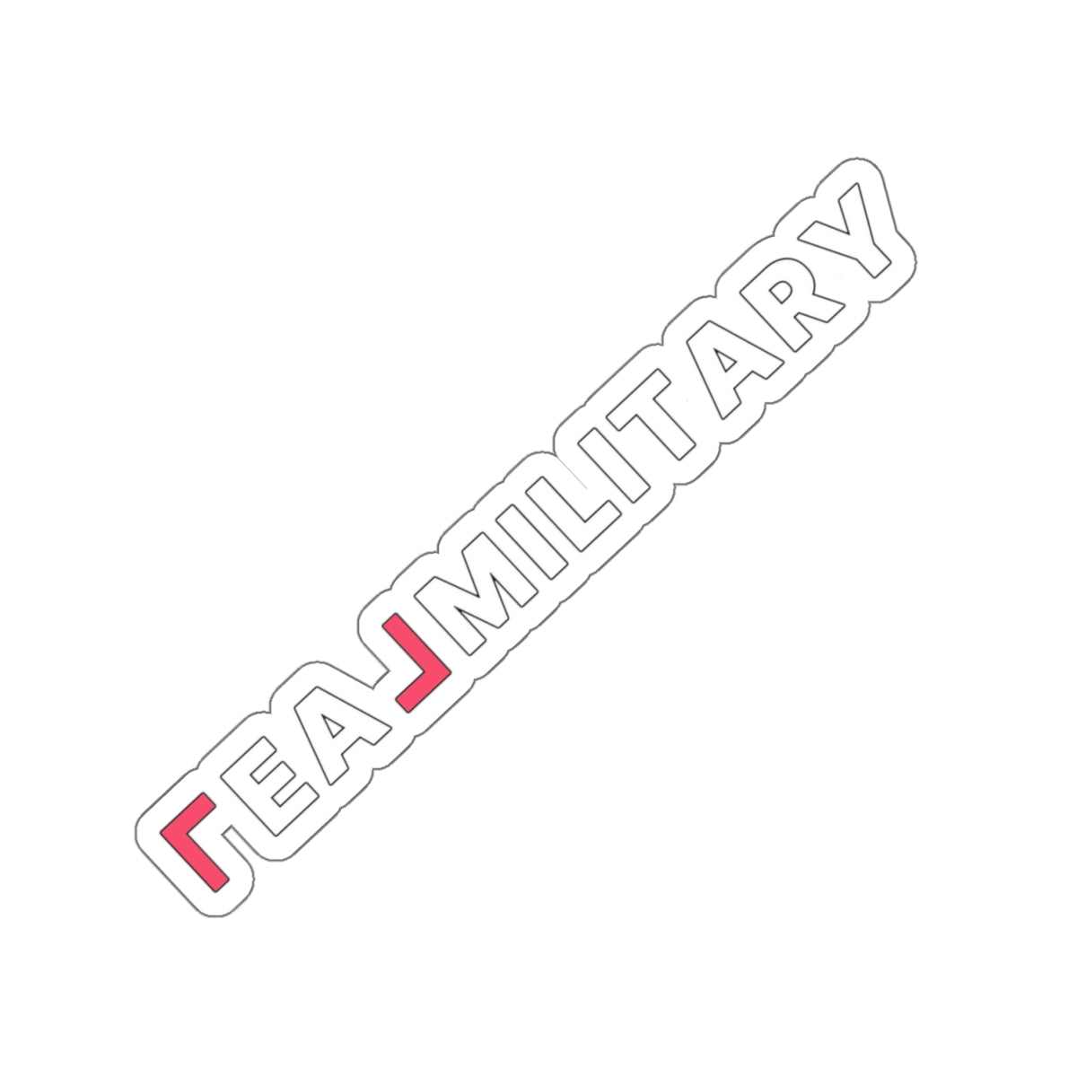 REAL Military Contrast Logo Sticker (Coral) Stickers - Paper products | ShirtyAgents