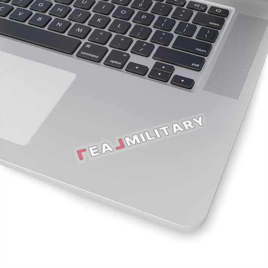 REAL Military Contrast Logo Sticker (Coral) Stickers - Paper products | ShirtyAgents