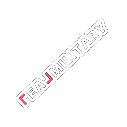REAL Military Contrast Logo Sticker (Coral) Stickers - Paper products | ShirtyAgents