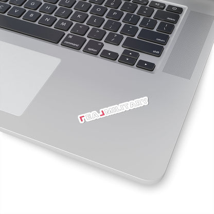REAL Military Contrast Logo Sticker (Coral) Stickers - Paper products | ShirtyAgents